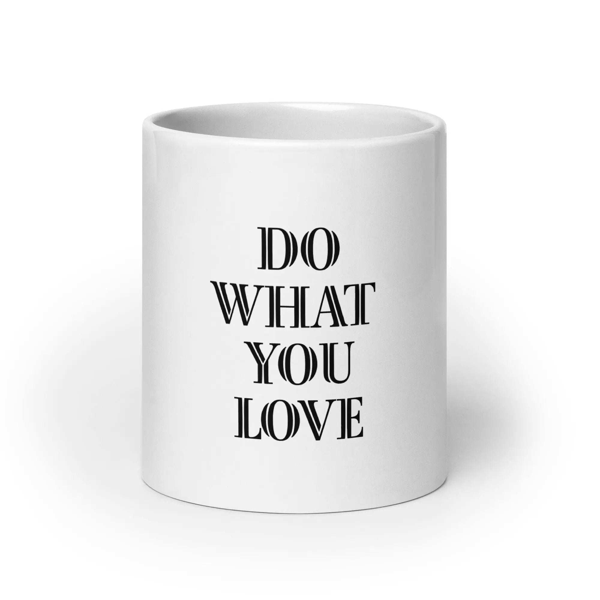 White glossy ceramic mug with vivid print, dishwasher and microwave safe, available in 11 oz, 15 oz, and 20 oz sizes