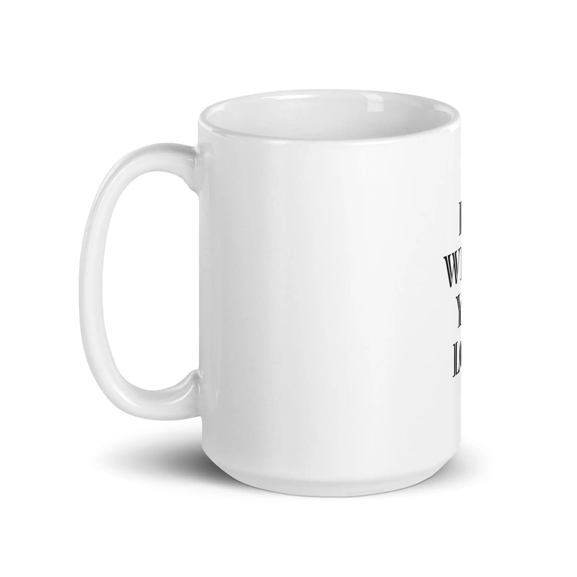 White glossy mug L2N2