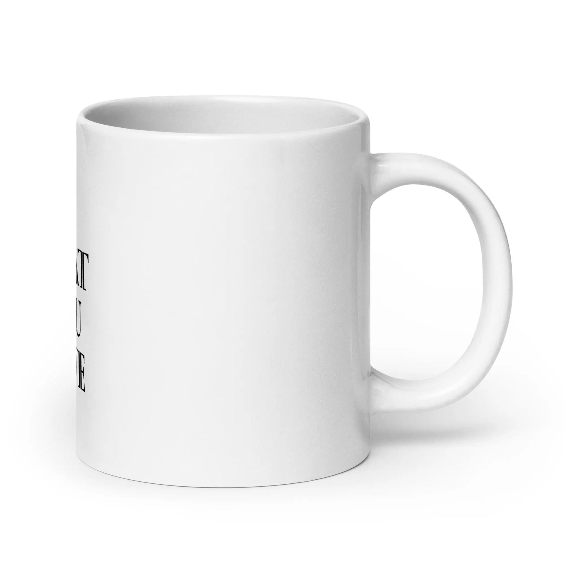 White glossy mug L2N2  20 oz