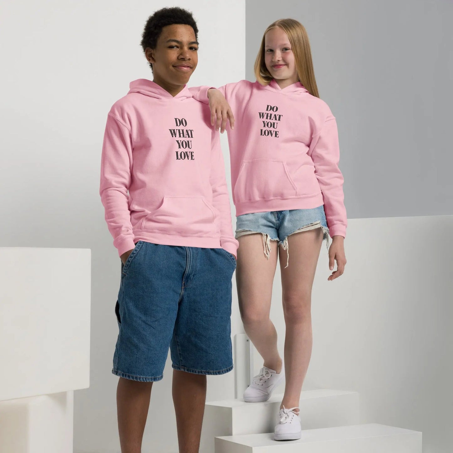 Youth heavy blend hoodie L2N2  Light Pink / XL