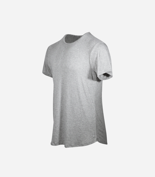 Bamboo Swift Curve-Hem T-Shirt - Heather Grey - L2N2