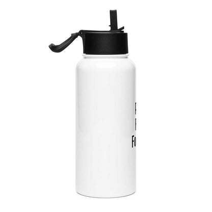 32 oz stainless steel water bottle with vacuum insulation and foldable straw lid