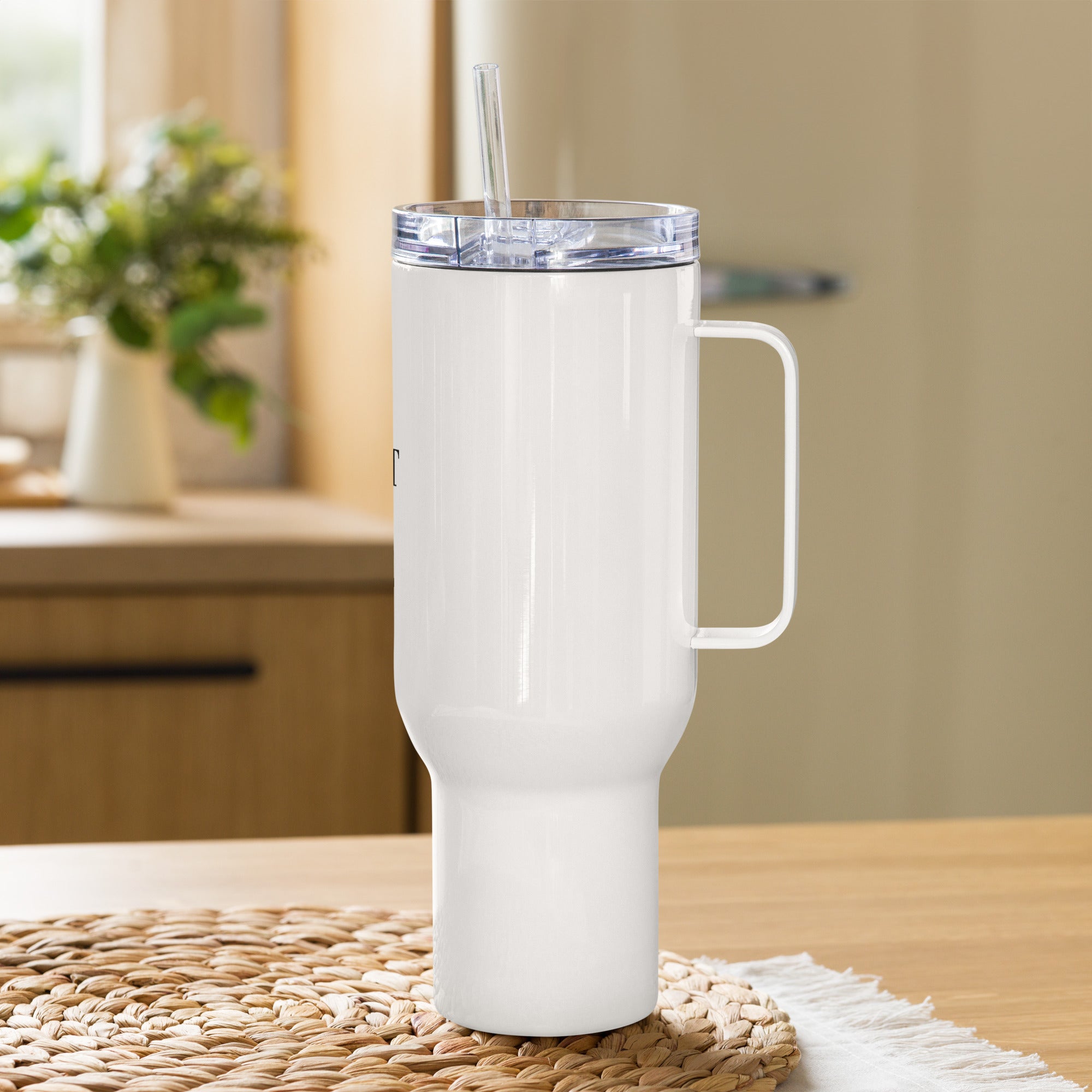 Stainless Steel Travel Mug with Handle | Insulated Coffee Tumbler