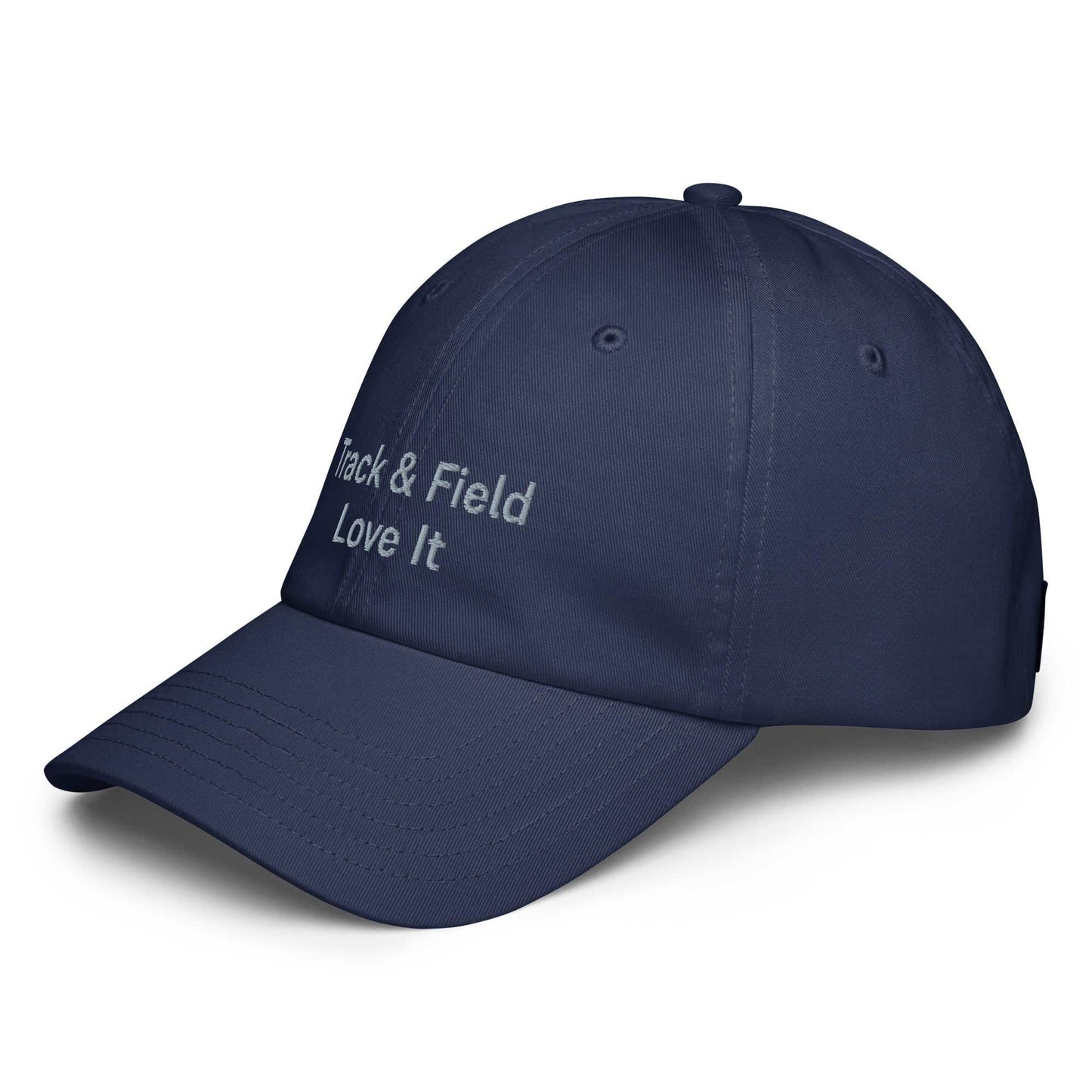 Under Armour® dad hat with HeatGear® sweatband, adjustable strap, and embroidered logo for track and field.