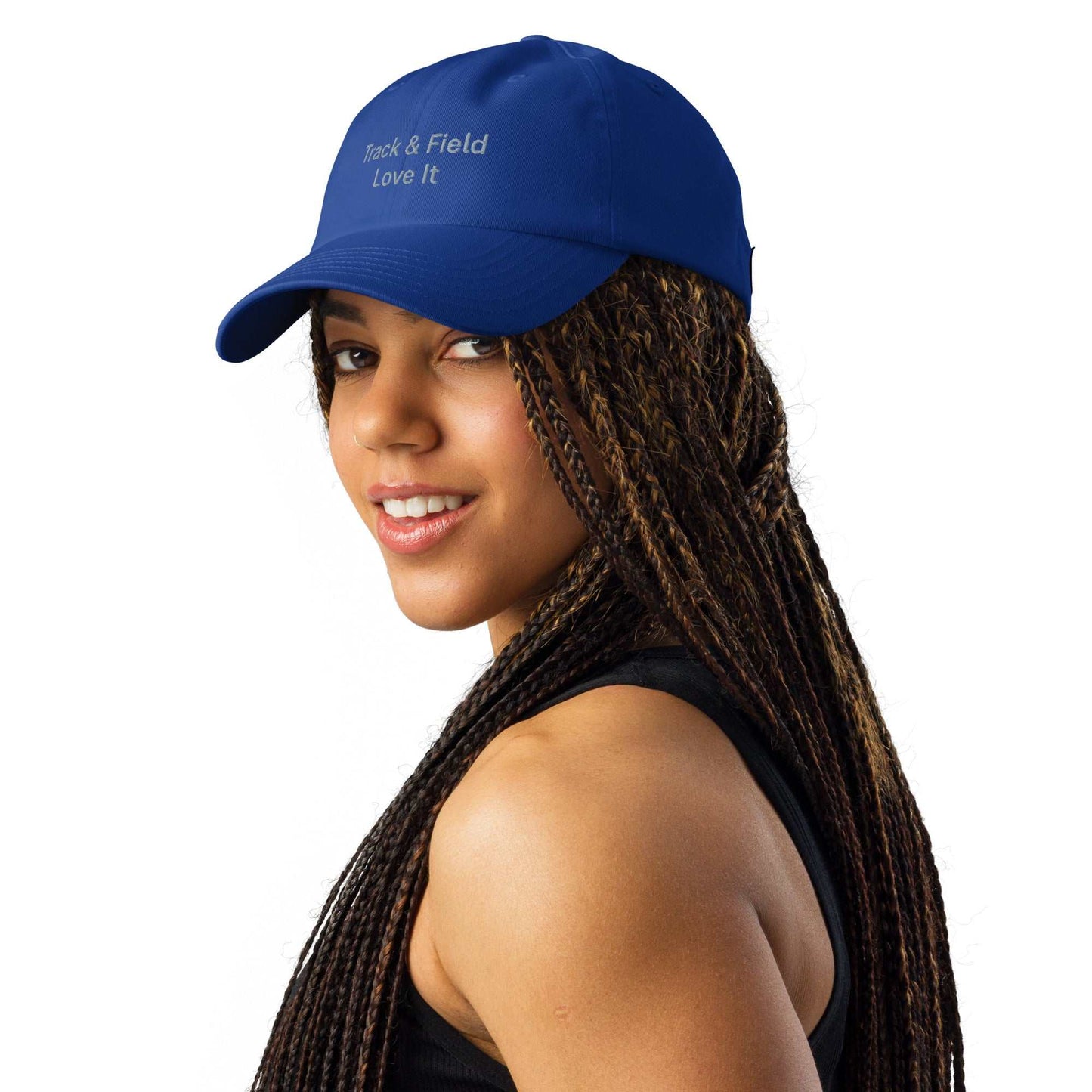 Under Armour® dad hat with embroidered logo, HeatGear® sweatband, adjustable strap, curved visor, and breathable fabric for athletic performance