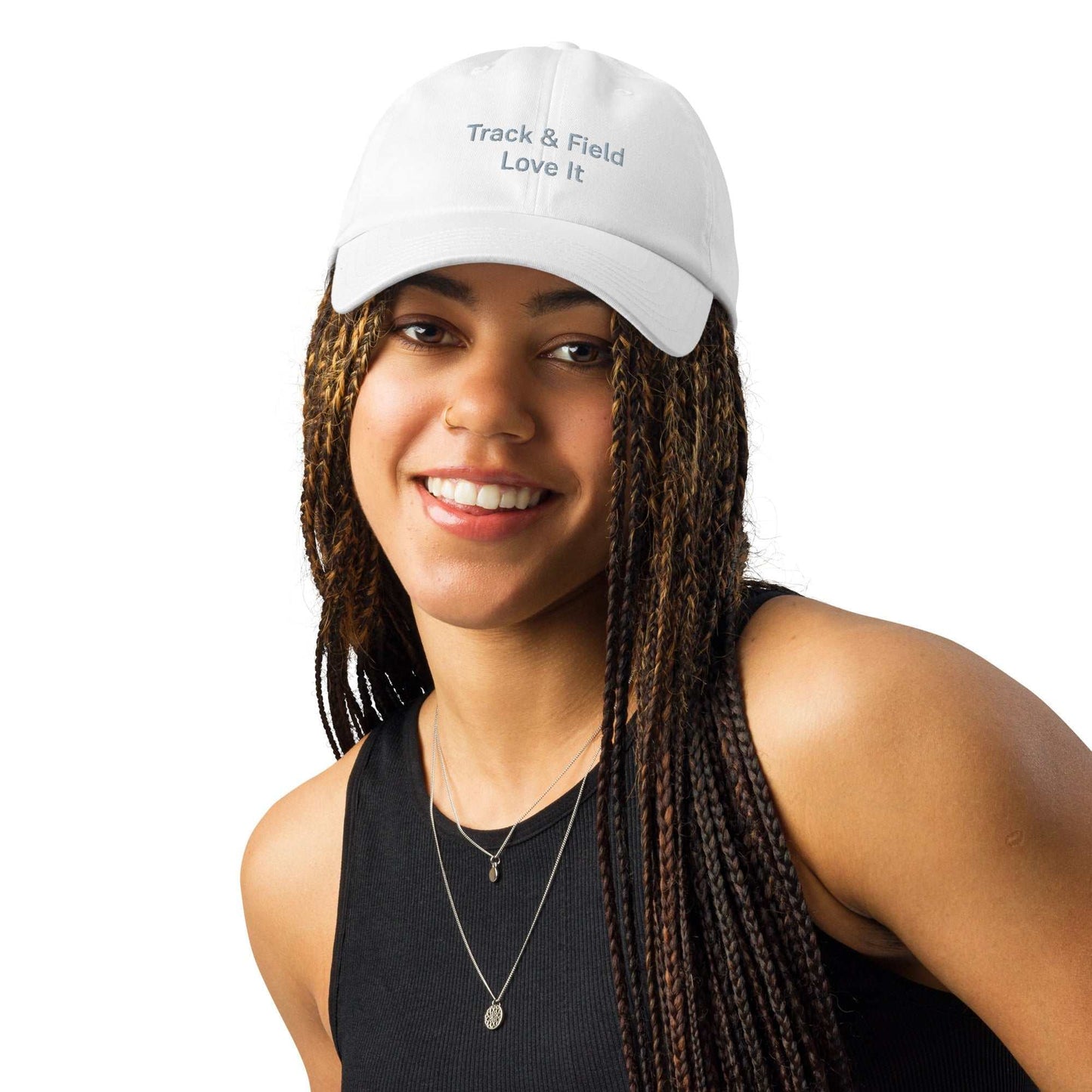 Under Armour® dad hat with HeatGear® sweatband, curved visor, and adjustable strap for track and field