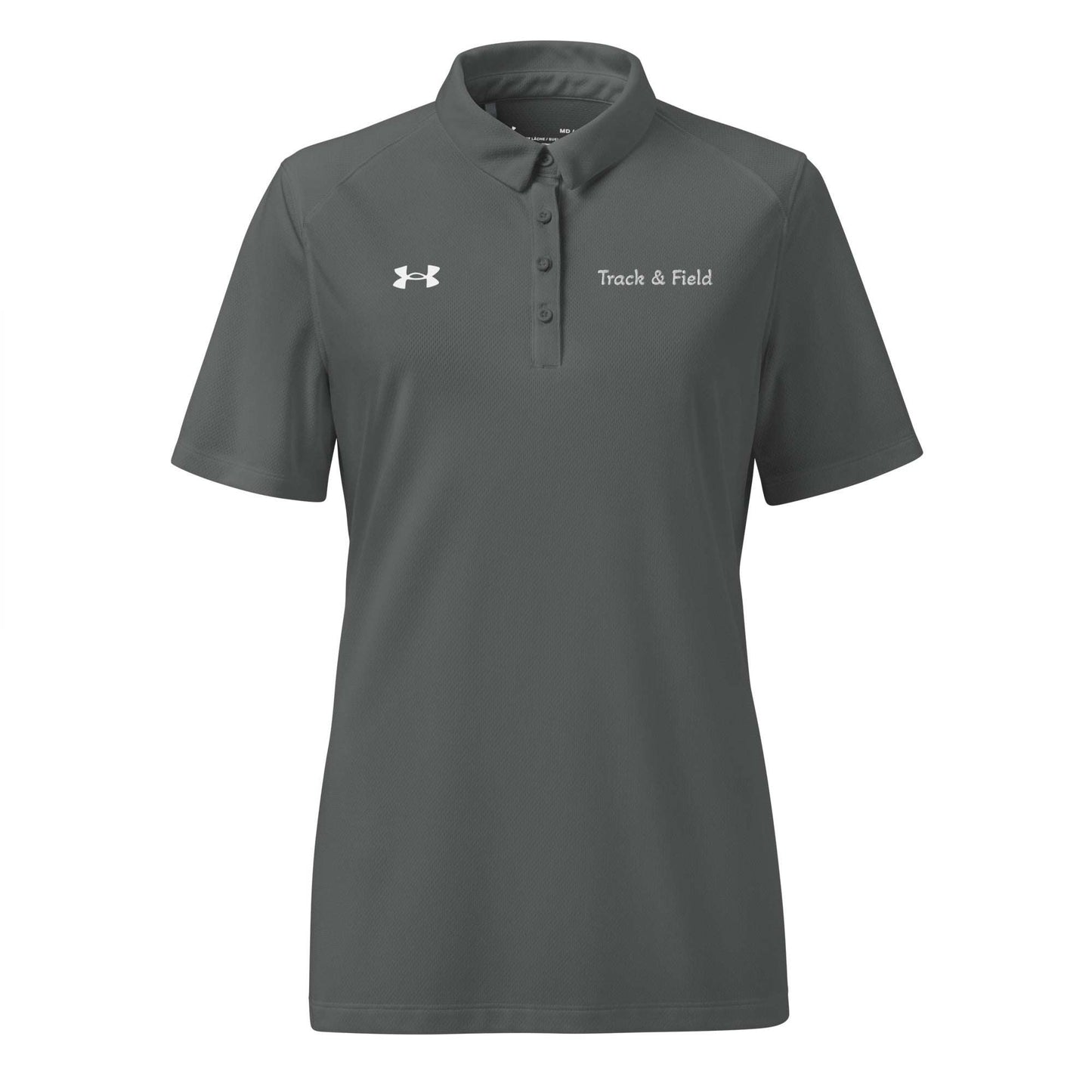 Under Armour® women’s polo in breathable lightweight fabric with anti-odor technology and relaxed fit