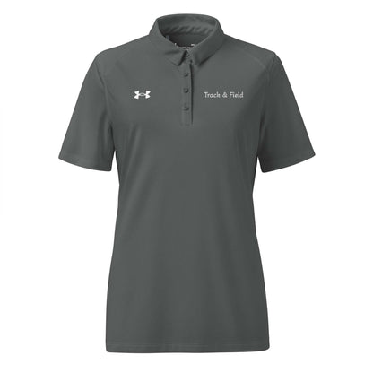 Under Armour® women’s polo in breathable lightweight fabric with anti-odor technology and relaxed fit