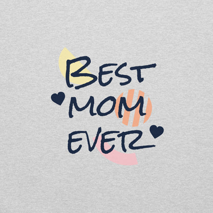 Cozy classic fit Mom sweatshirt made of soft cotton-polyester blend with rib knit collar