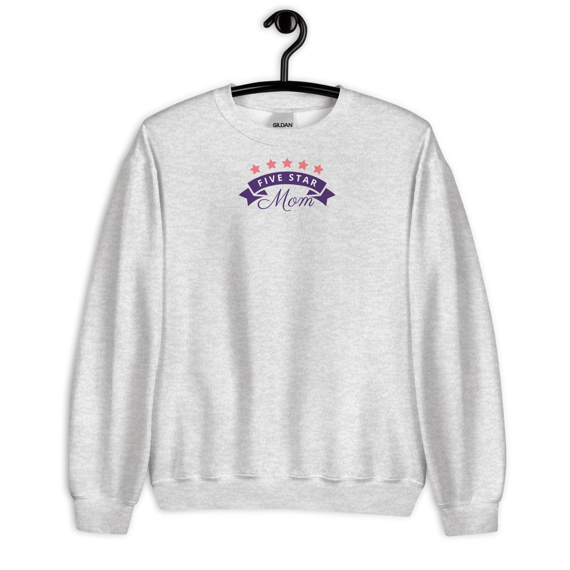Warm classic fit Mom sweatshirt made with soft air-jet spun yarn in cotton-poly blend