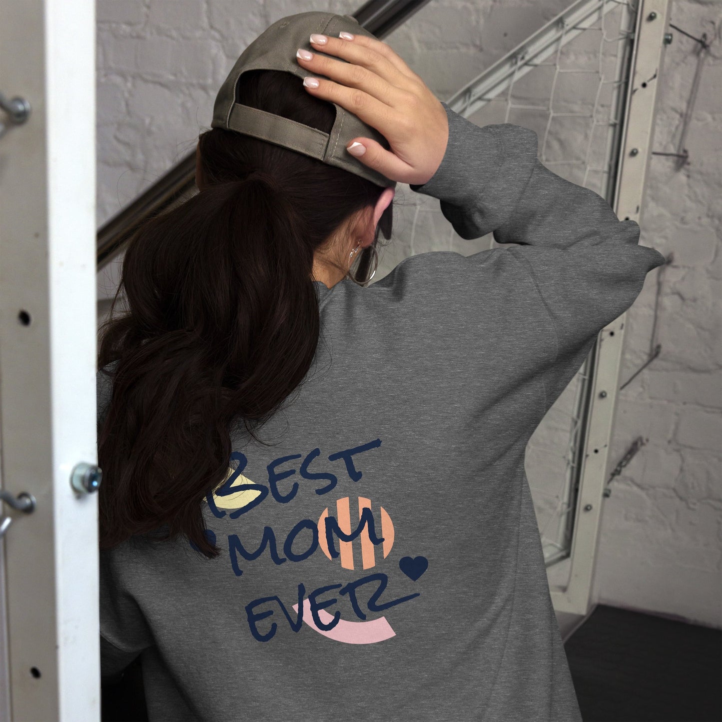 Cozy pre-shrunk Mom Sweatshirt in classic fit with soft air-jet spun yarn