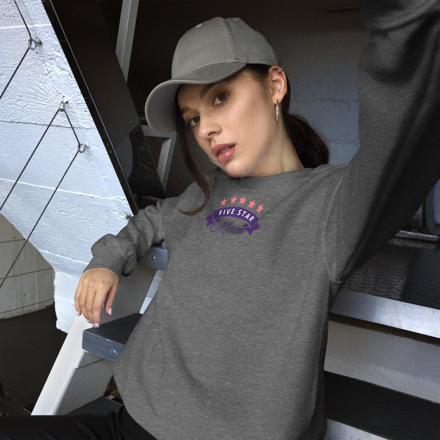Cozy Mom Sweatshirt in classic fit with cotton-polyester blend and air-jet spun yarn for warmth and softness