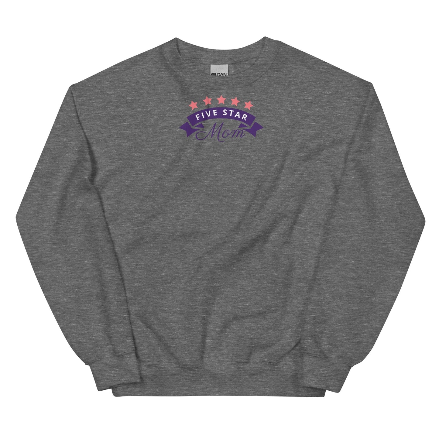 Cozy classic fit Mom sweatshirt made from 50% cotton and 50% polyester with soft air-jet spun yarn