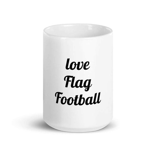 White Glossy Mug Flag Football - L2N2 - L2N2